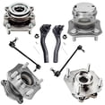 thumbnail image 1 of Detroit Axle - 2.0L Front Rear Wheel Hub Bearings Sway Bars Outer Tie Rods Replacement for 2007-2012 Nissan Sentra 8pc, 1 of 8