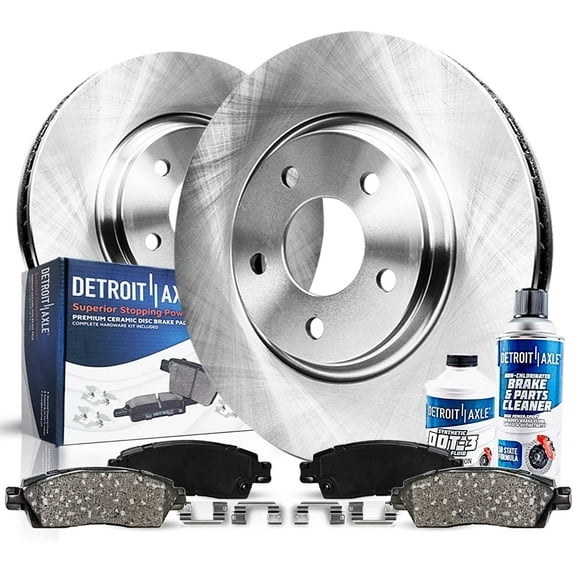 Detroit Axle - 2.0L REAR Disc Brake Rotors & Ceramic Pads Replacement for 2008-2010 Chevrolet Cobalt - 6pc Set