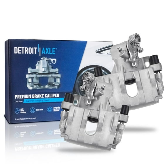 Detroit Axle - 2.0L Rear Brake Calipers for 2010-2013 Mazda 3, 3 Sport, 2 Brake Calipers with Brackets 2011 2012 Replacement