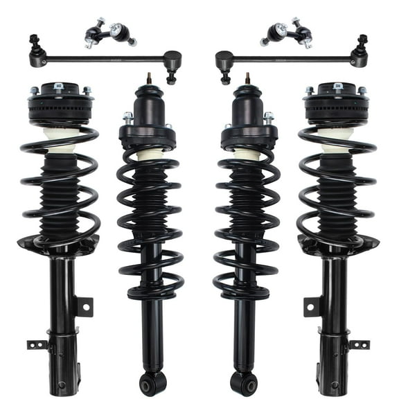 Detroit Axle - 2.4L 8pc Suspension Kit for 2007-2010 Chrysler Sebring 2008-2013 Dodge Avenger 4 Ready Struts w/Coil Spring Assembly 4 Sway Bar Links 2009 Front and Rear Replacement