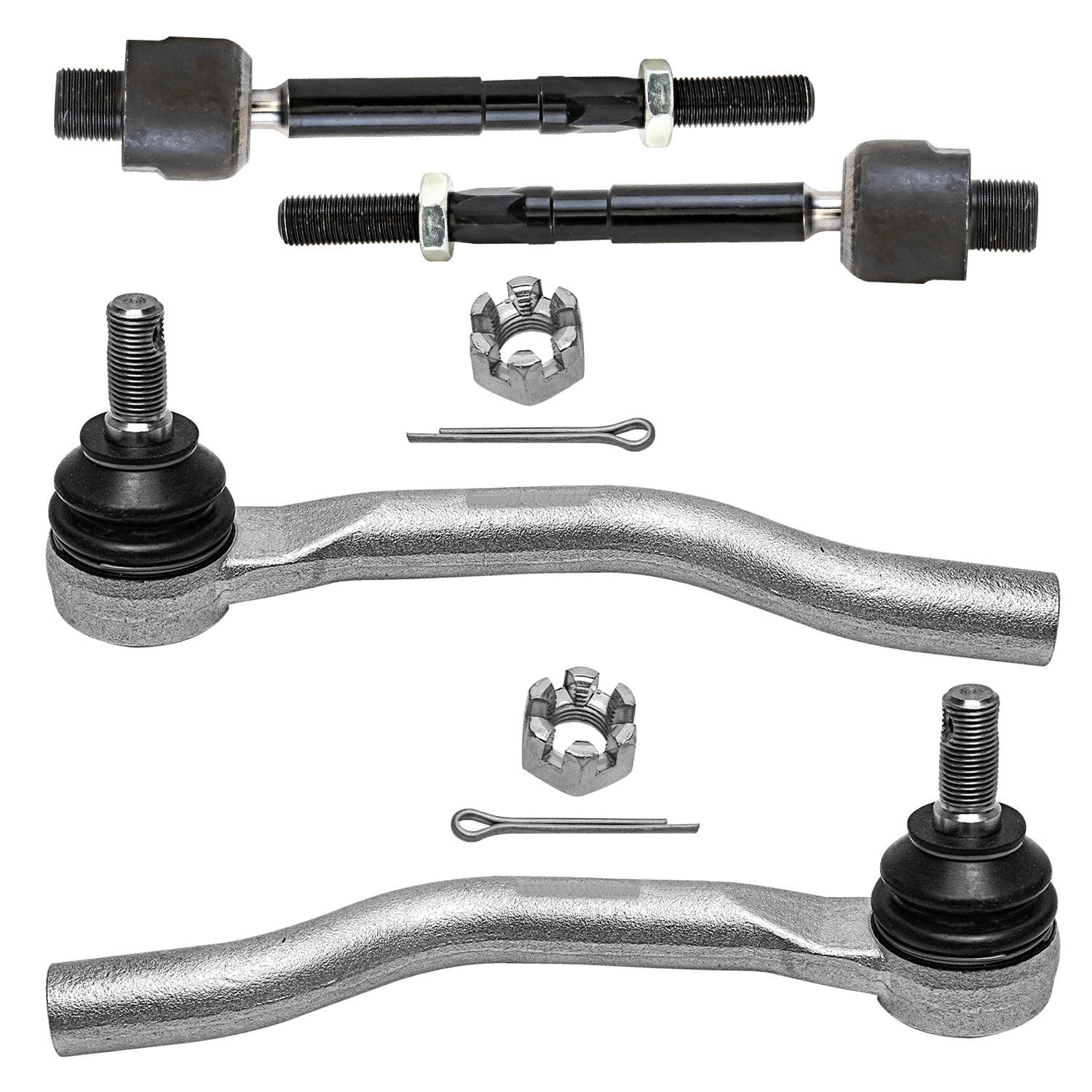 Detroit Axle - 2.4L FWD Front Inner Outer Tie Rods for 2013-2017 Honda Accord, 2015-2017 TLX, 4 Inner Outer Tie Rod Ends Replacement