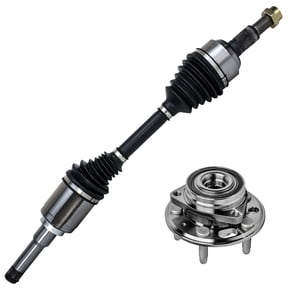Detroit Axle - 2.4L Front Wheel Bearing Hub Kit for 10-17 Chevrolet Equinox GMC Terrain, Wheel Bearing Hub Driver Side CV Axle Shaft 2010 2011 2012 2013 2014 2015 2016 2017 Replacement