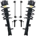 thumbnail image 1 of Detroit Axle - 2.4L Front Struts Kit for 2008-2014 Dodge Avenger 2007-2010 Chrysler Sebring [Sedan] 2 Ready Suspension Struts with Coil Spring 2 Sway Bar Links 2 Outer Tie Rods 2009 Replacement, 1 of 6