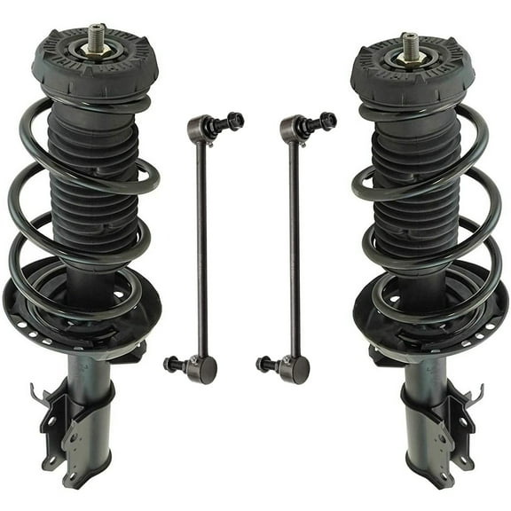Detroit Axle - 2.4L Front Struts Sway Bars for 2012-2017 Buick Verano Complete 2 Struts with Coil Spring 2 Front Sway Bar Links 2013 2014 2015 2016 Replacement Ready Struts