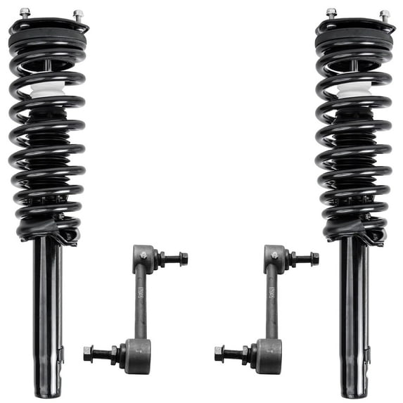 Detroit Axle - 2.5L Front Struts Kit for 2010-2012 Ford Fusion, 2010-2011 Mercury Milan, 2 Ready Struts w/Coil Spring 2 Sway Bars Replacement - 4pc Suspension Kit