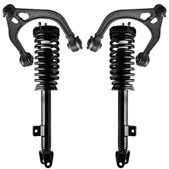 Detroit Axle - 2.7L 3.5L RWD Front End Kit for 05-10 Chrysler 300, 06-10 Dodge Charger, 05-08 Magnum, 2 Struts w/Coil Spring 2 Upper Control Arms w/Ball Joints Replacement Suspension Kit