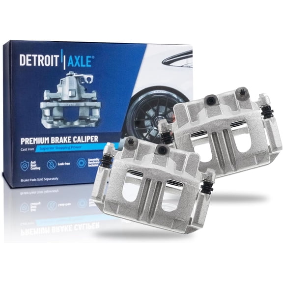 Detroit Axle - 2 Front Brake Calipers for 05-06 Chevy Equinox 04-07 Saturn Vue 06 Pontiac Torrent, Disc Brake Calipers with Bracket Assembly 2004 2005 2006 2007 Replacement