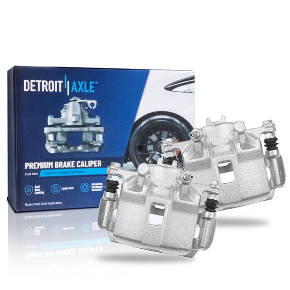 Detroit Axle - 2 Front Brake Calipers for 2006-2011 Honda Civic 2007 2008 Fit Disc Brake Calipers with Bracket Assembly 2007 2008 2009 2010 Replacement