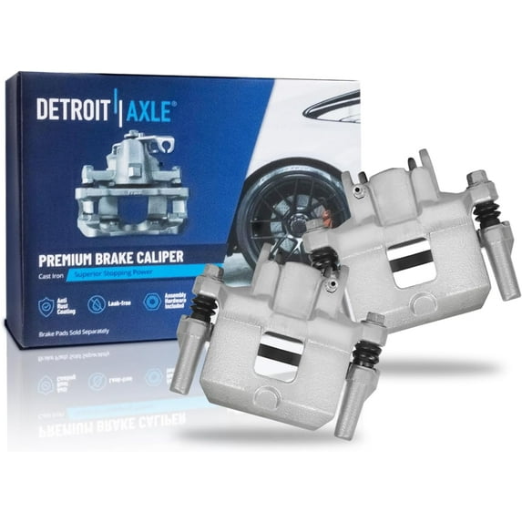 Detroit Axle - 2 Front Brake Calipers for 2017-2021 Mitsubishi Mirage G4, Brake Calipers with Bracket Assembly 2018 2019 2020 Replacement Disc Brake Calipers