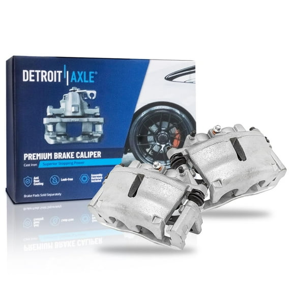 Detroit Axle - 2 Front Brake Calipers for Chevy Trailblazer EXT Traverse Buick Enclave GMC Envoy Acadia Saturn Outlook Isuzu Ascender Saab 9-7x Rainier Brake Calipers w/Bracket Replacement