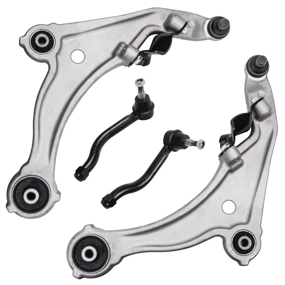 Detroit Axle - (2) Front Lower Control Arm w/Ball Joints & (2) Front Outer Tie Rods for 2009 2010 2011 2012 2013 2014 Nissan Maxima