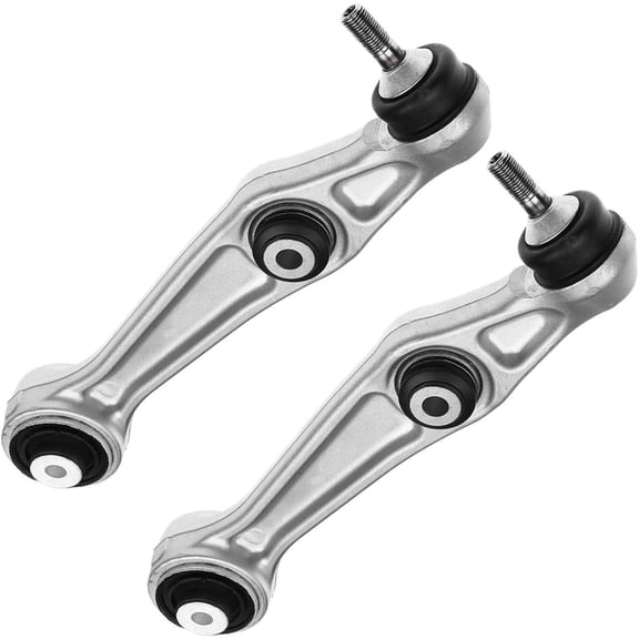 Detroit Axle - 2 Front Lower Control Arms for 2012-2021 Tesla Model S 2016-2021 Model X, 2013 2014 2015 2017 2018 2019 2020 Rearward Control Arms with Ball Joints Assembly Replacement