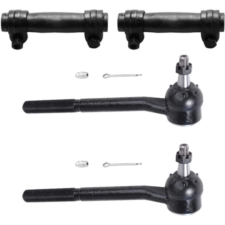 Detroit Axle - 2 Front Outer Tie Rod Ends and 2 Adjustment Sleeves - Fits 4x4 Models Only Fits select: 1998-2004 CHEVROLET S TRUCK S10, 1998-2005 CHEVROLET BLAZER