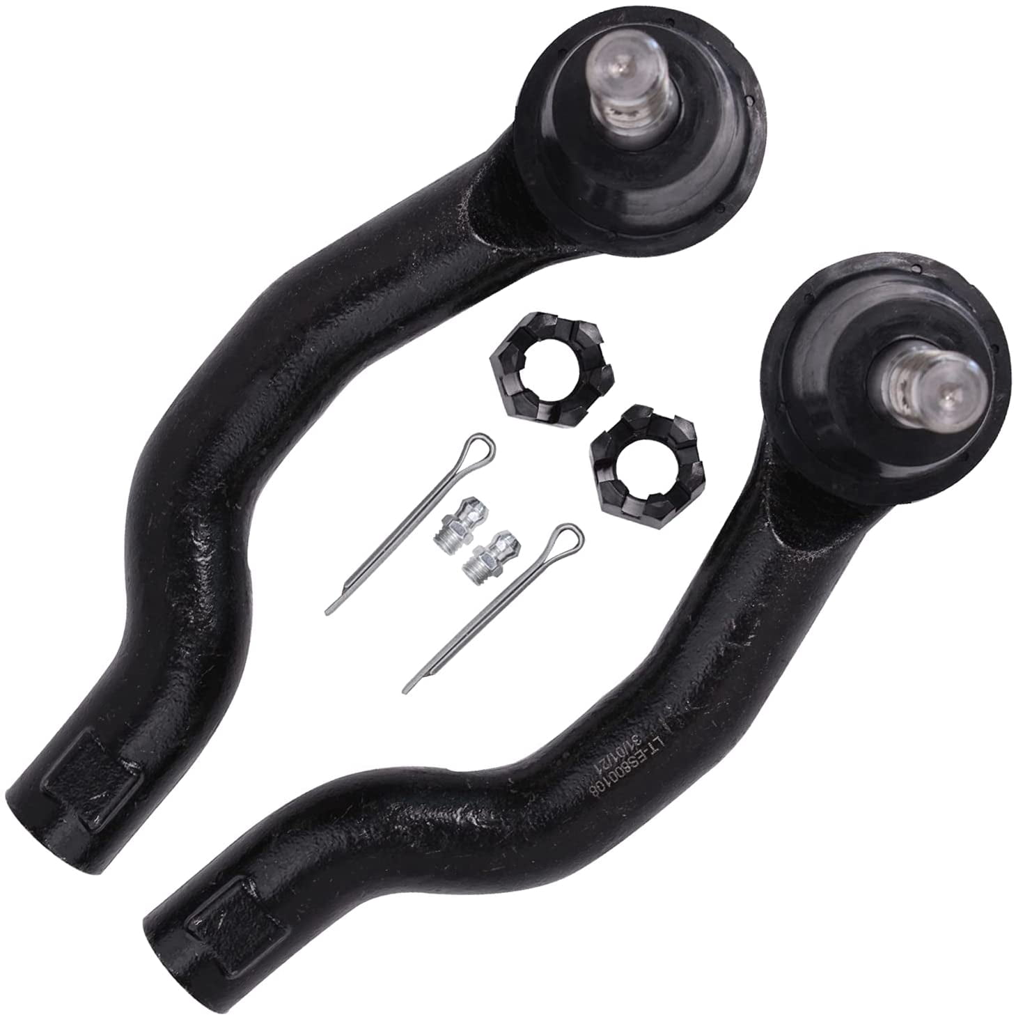 Detroit Axle - 2 Front Outer Tie Rods for 05-19 Nissan Frontier 2005-2012 Pathfinder 2005-2015 Xterra Outer Tie Rod Ends 2006 2007 2008 2009 2010 2011 Replacement