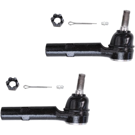 Detroit Axle - 2 Front Outer Tie Rods for 2009-2017 Chevy Traverse, 2007-2016 GMC Acadia, 2007-2010 Saturn Outlook Outer Tie Rod Ends Replacement