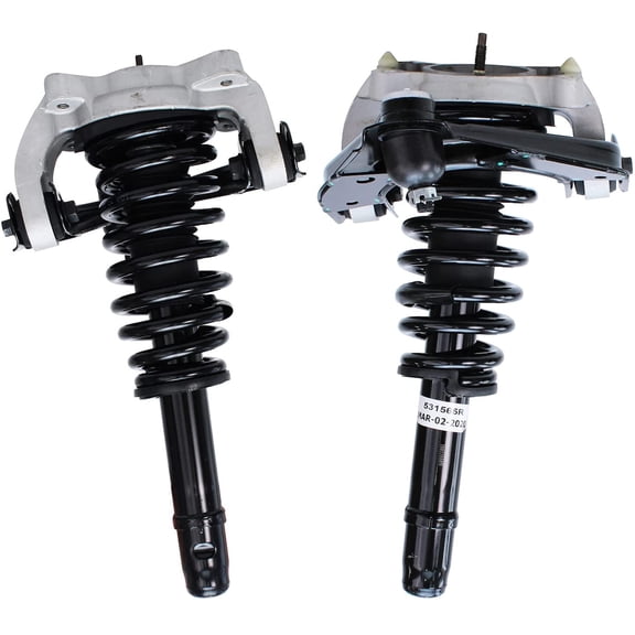 Detroit Axle - 2 Front Ready Struts for Chrysler Sebring Cirrus Dodge Stratus Plymouth Breeze Left and Right Side Complete Struts & Spring Assembly with Upper Control Arms Replacement