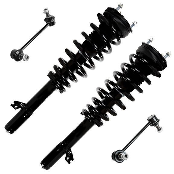 Detroit Axle - (2) Front Strut & Coil Spring Assembly w/ Front Sway Bar End Link Kit for 2009 2010 2011 2012 2013 Mazda 6 2.5L w/Automatic Transmission