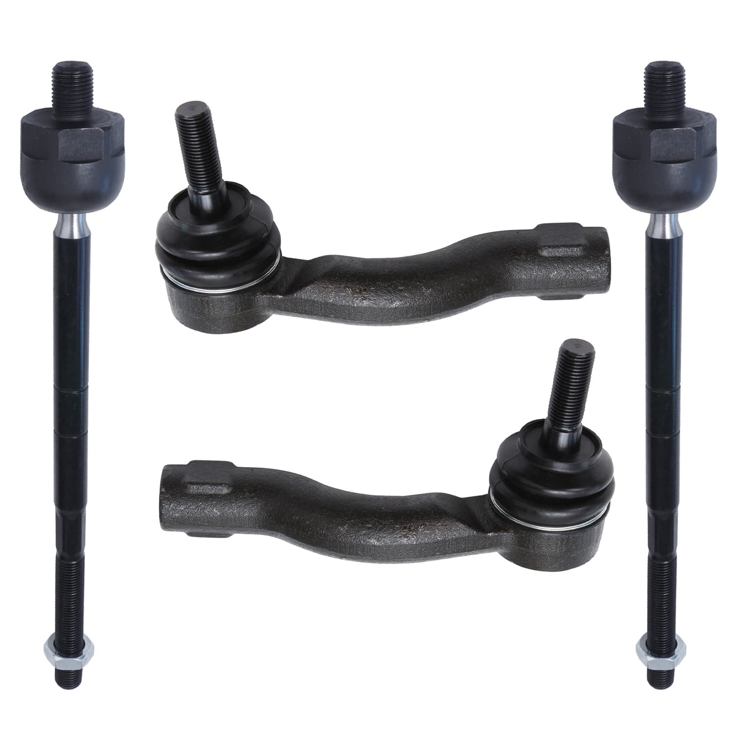 Detroit Axle - 2 Front Tie Rods for 2001-2005 Toyota Rav4 2002 2003 2004 Outer and Inner Tie Rod Links Replacement