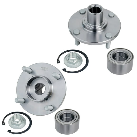 Detroit Axle - 2 Front Wheel Bearing Hub for 2000-2011 Ford Focus, Wheel Hub Bearings Assembly Replacement 2001 2002 2003 2004 2005 2006 2007 2008 2009 2010 Pair Hubs