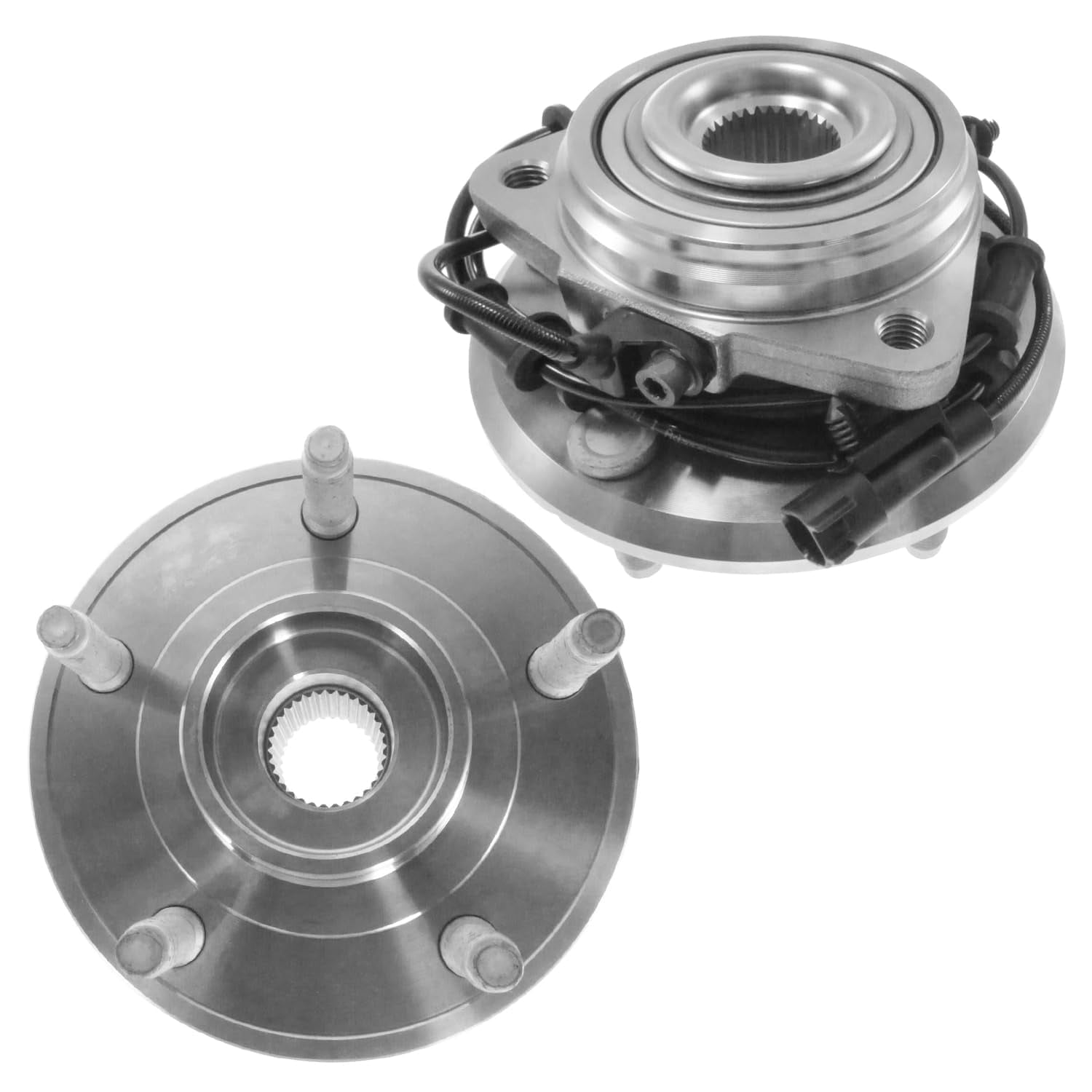 Detroit Axle - 2 Front Wheel Bearing and Hubs for 2011-2017 Jeep Wrangler 2018 Wrangler JK