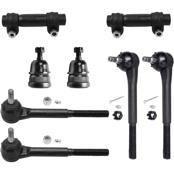 Detroit Axle - 2 Lower Ball Joints 4 Tie Rods 2 Adjusting Sleeve for 1982-1992 Chevy Camaro Firebird