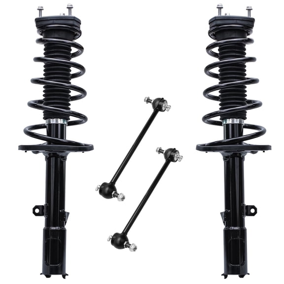 Detroit Axle - Rear Struts Sway Bars for 07-11 Toyota Camry 08-12 Avalon 07-12 Lexus ES350, 2 Struts with Coil Springs Assembly 2 Sway Bar Links Replacement Suspension