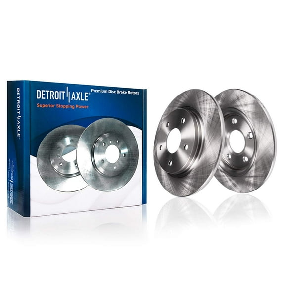 Detroit Axle - 260mm Rear Disc Brake Rotors Replacement for 2004-2008 Acura TSX 2003-2007 Honda Accord - 2pc Set