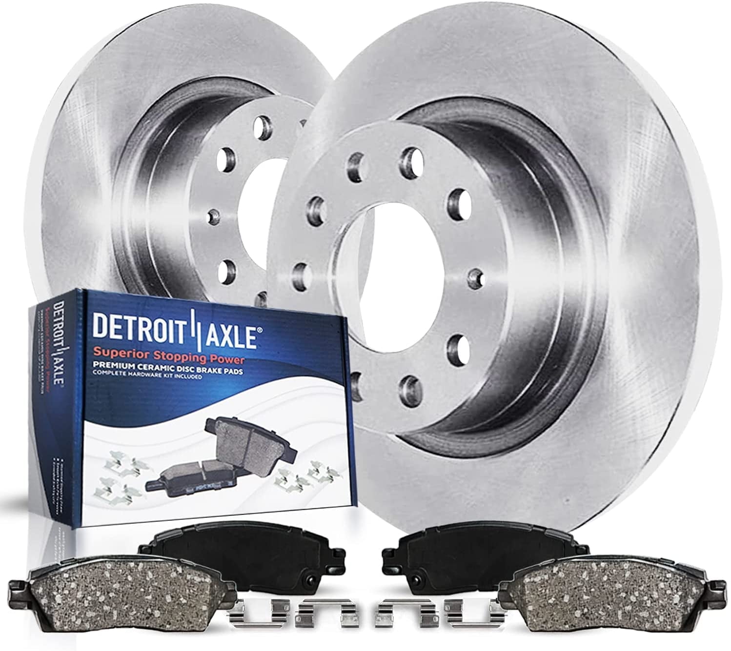 AM Autoparts Front & Rear Ceramic Disc Brake Pad And Rotor Kit For VW Passat (12-15)