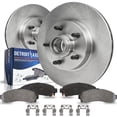 thumbnail image 1 of Detroit Axle - 4pc Front Brake Kit for Ford Explorer Ranger Mazda B2300 B3000 B4000; Replacement Disc Brake Rotors Ceramic Brakes Pads: 11.28 inch Rotors, 1 of 8