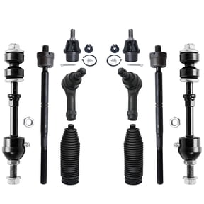 Detroit Axle - 2WD Front 10pc Suspension Kit for 05-08 Ford F-150 Lincoln Mark LT, Stabilizer Sway Bars Lower Ball Joints Outer Inner Tie Rods Boots 2005 2006 2007 2008 Replacement