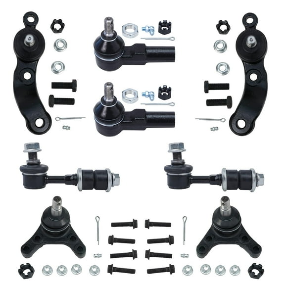 Detroit Axle - 2WD Front 8pc Suspension Kit for 01-04 Toyota Tacoma, Sway Bars Outer Tie Rod Ends Lower Upper Ball Joints 2001 2002 2003 2004 Replacement
