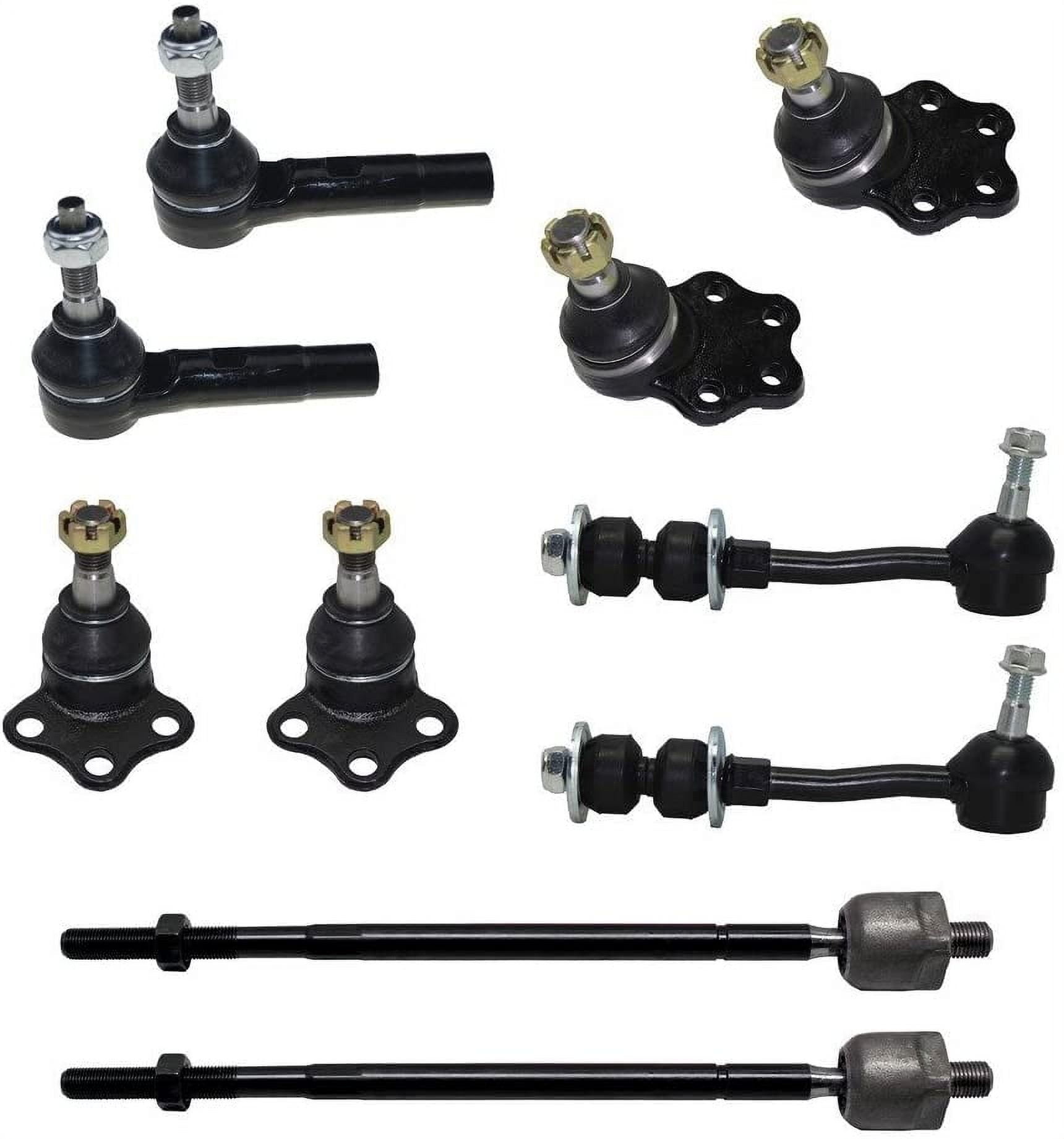 Detroit Axle - 2WD Front Ball Joints Tie Rods Sway Bars Replacement for ...