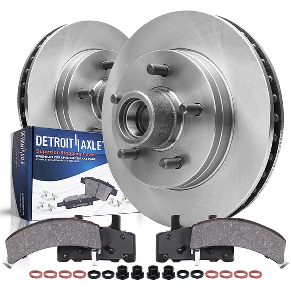 Detroit Axle - 2WD Front Brake Kit for Chevy GMC C1500 Suburban Tahoe Yukon Express Savana 1500 Replacement Disc Brakes Rotors Ceramic Brake Pads