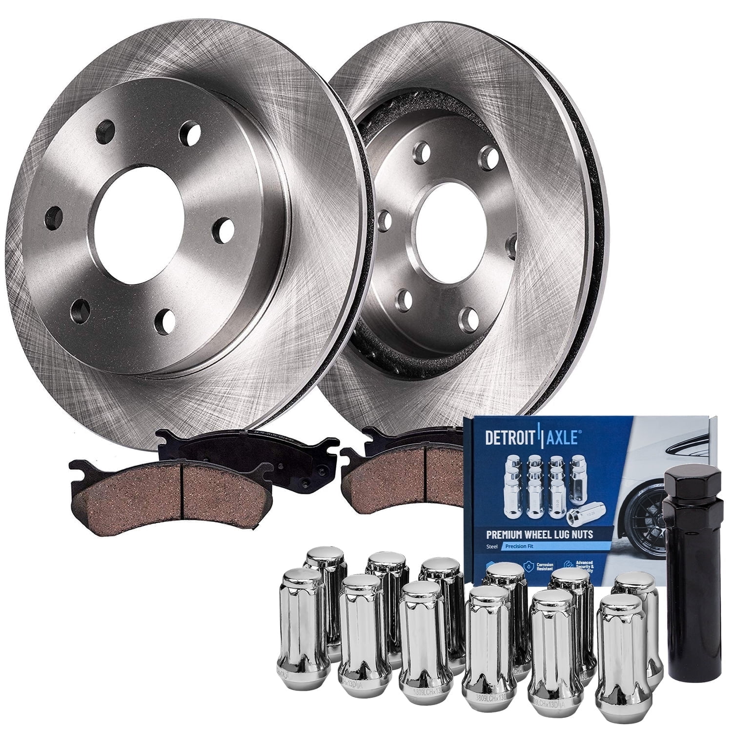 Detroit Axle - Front Brake Kit for Chevrolet GMC Silverado Sierra ...