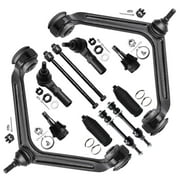 Detroit Axle - RWD Front End 12pc Suspension Kit for Dodge Ram 1500 2002-2005, 2 Upper Control Arms with Ball Joints 2 Lower Ball Joints 4 Tie Rods 2 Sway Bars 2 Boots Replacement