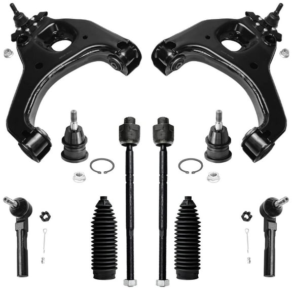 Detroit Axle - 2WD Front End Control Arm Kit for 1999-2006 Chevy Silverado GMC Sierra 1500, 2 Lower Control Arms w/ Ball Joints 2 Upper Ball Joints 4 Inner & Outer Tie Rods 2 Boots