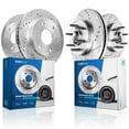 thumbnail image 1 of Detroit Axle - RWD Front and Rear Drilled Disc Brake Rotors for 2004-2008 Ford F-150 Lobo 2006-2008 Lincoln Mark LT, 1 of 5