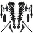 thumbnail image 1 of Detroit Axle - 2WD 12pc Front Suspension Kit for Ford 2005-2008 F-150 Lincoln Mark LT, Struts and Coil Spring Lower Ball Joints Sway Bars Tie Rods Boots 2006 2007 Replacement Ready Struts Shocks, 1 of 7