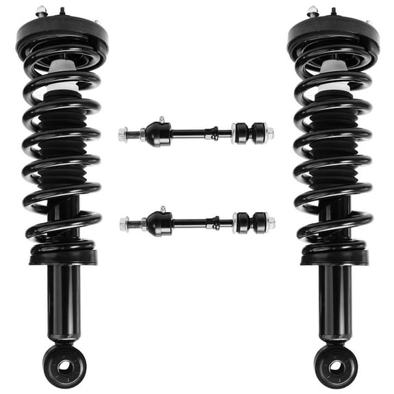 Detroit Axle - 2WD Front Struts w/Coil Spring and Front Sway Bar Links Replacement for 2005-2008 Ford F-150 - [2006-2008 Lincoln Mark LT]