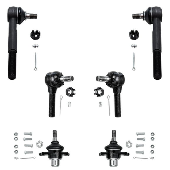 Detroit Axle - 2WD Front Tie Rods Ball Joints for 1984-1995 Toyota Pickup 4 Inner & Outer Tie Rod End Links 2 Upper Ball Joints Replacement