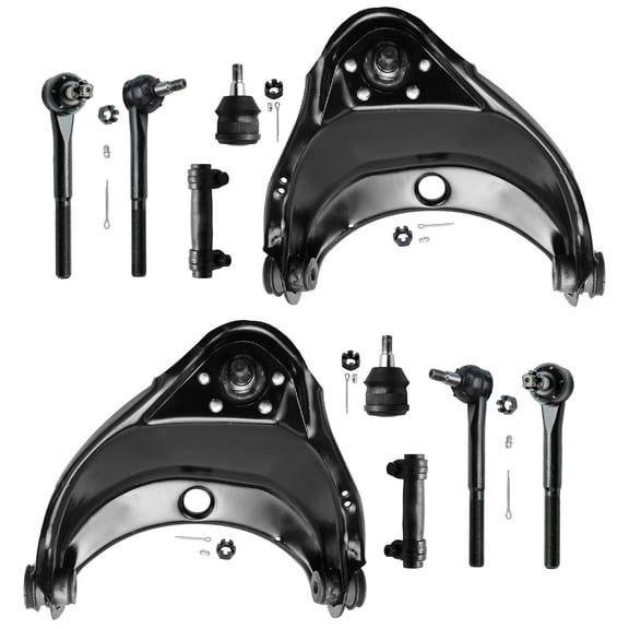 Detroit Axle - 2WD Front Upper Control Arms & Lower Ball Joints Tie Rods & Sleeves Replacement for Chevy GMC C1500 C2500 Express Savana 1500 2500 Tahoe Yukon