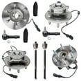 thumbnail image 1 of Detroit Axle - 2WD Wheel Bearing Hubs Kit for 2003-2006 Ford Expedition Lincoln Navigator 4 Front Rear Wheel Bearing Hubs 4 Inner & Outer Tie Rods 2 Boots 2004 2005 Replacement, 1 of 7