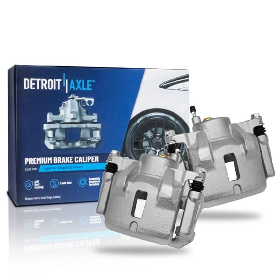 Detroit Axle - 2pc Front Brake Calipers for 2003-2008 Pontiac Vibe Toyota Corolla Matrix Disc Brake Calipers w/Brackets Replacement Assembly