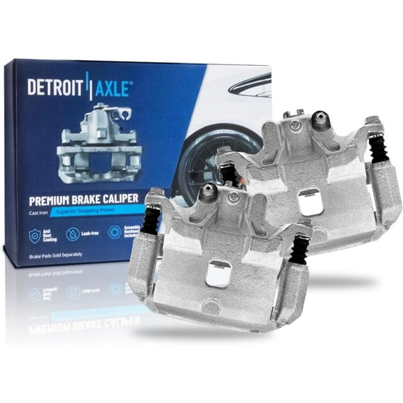 Detroit Axle - 2pc Front Brake Calipers for 2007-2019 Nissan Sentra Disc Brake Calipers with Brackets 2008 2009 2010 2011 2012 2013 2014 2015 2016 2017 2018 Replacement