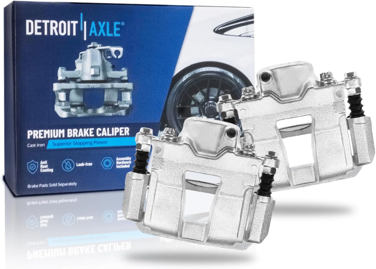 Detroit Axle Remanufactured Front Brake Calipers W/ Brackets – Pair – For Hyundai Sonata 2011-2014