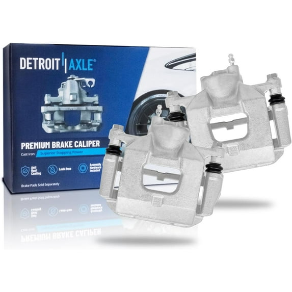 Detroit Axle - 2pc Front Brake Calipers for 2012 2013 2014 2015 Scion iQ Disc Brake Calipers with Brackets Replacement Brake Calipers Assembly
