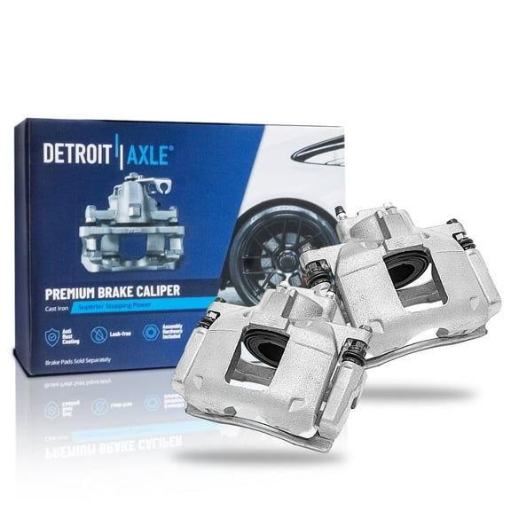 Detroit Axle - 2pc Front Calipers for 2008-2012 Chrysler Town & Country Dodge Grand Caravan, Disc Brake Calipers w/Brackets 2009-12 VW Routan 2012 Ram C/V Replacement