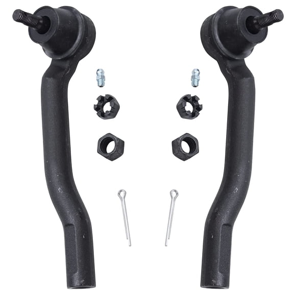 Detroit Axle - 2pc Front Tie Rods for 2007-2012 Nissan Versa, 09-14 Cube, 2 Suspension Outer Tie Rod Ends 2008 2009 2010 2011 Replacement