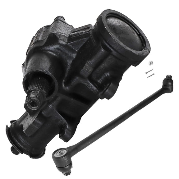 Detroit Axle - 2pc Gear Box Kit for 1996-2002 Chevrolet GMC Express Savana 2500 1997-2002 Express 3500, Power Steering Gear Box Assembly, Steering Drag Link 1998 1999 2000 2001 Replacement