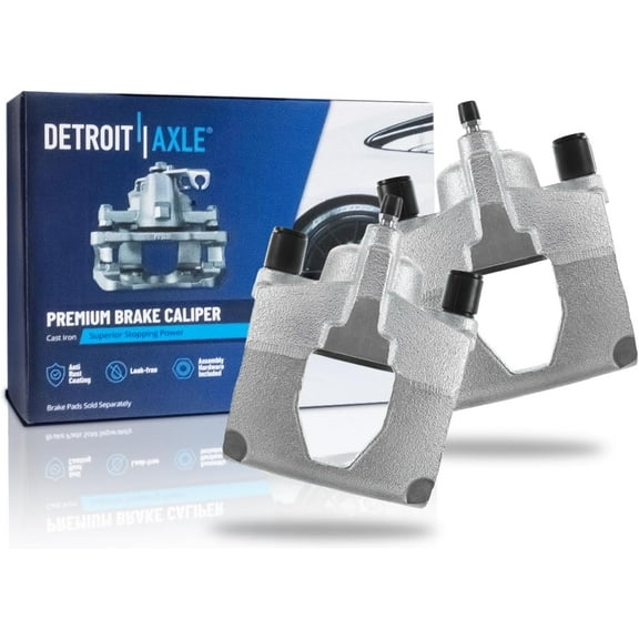 Detroit Axle - 2pc Rear Brake Calipers for 2000-2007 Chrysler Town and Country Caravan Caravan Voyager Disc Brake Caliper 2001 2002 2003 2004 2005 2006 Replacement Brake Calipers Assembly